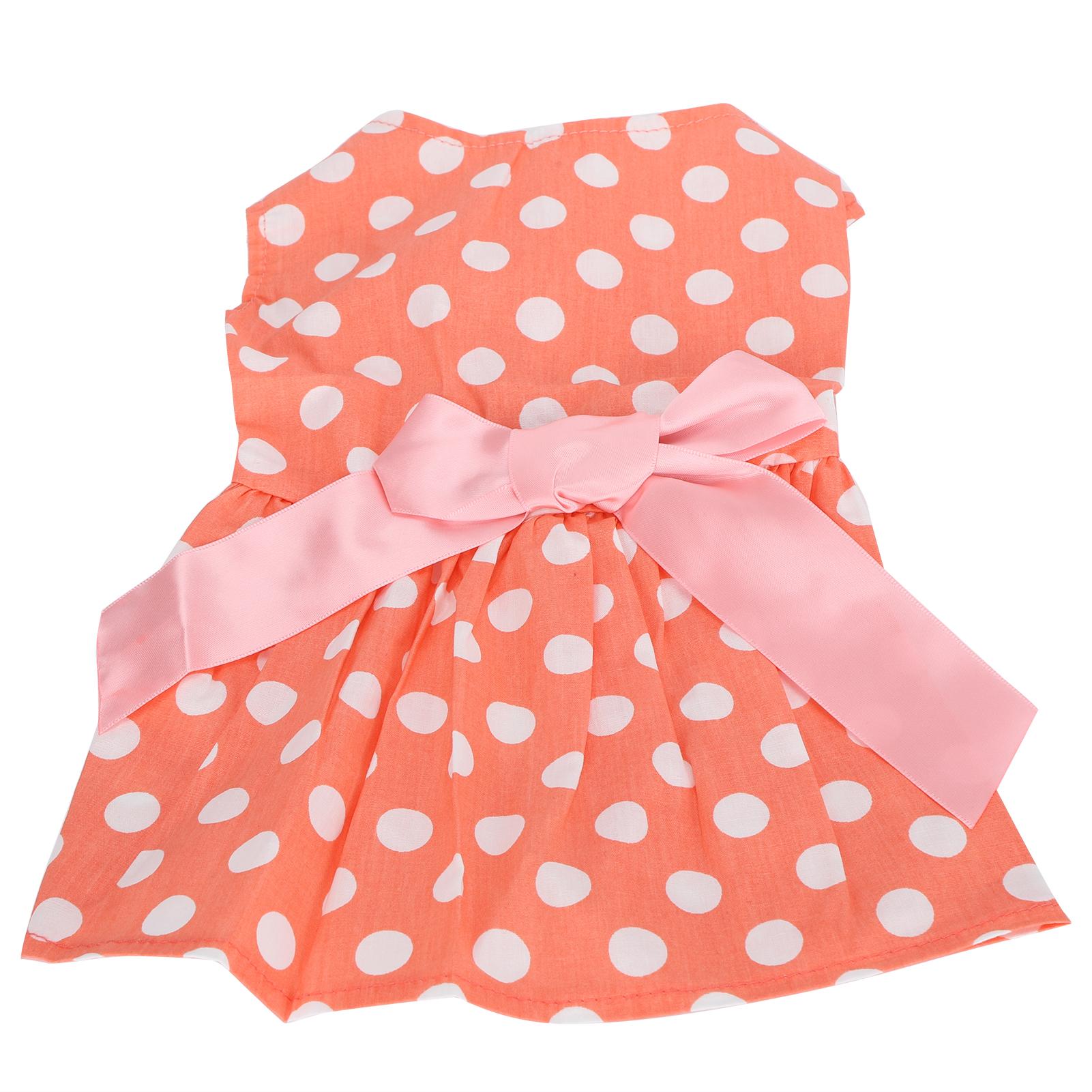 

Pet Summer Cute Clothes Dog Polyester Sleeveless Skirt Dresses with Bowknot for Girl Dog L Type 2