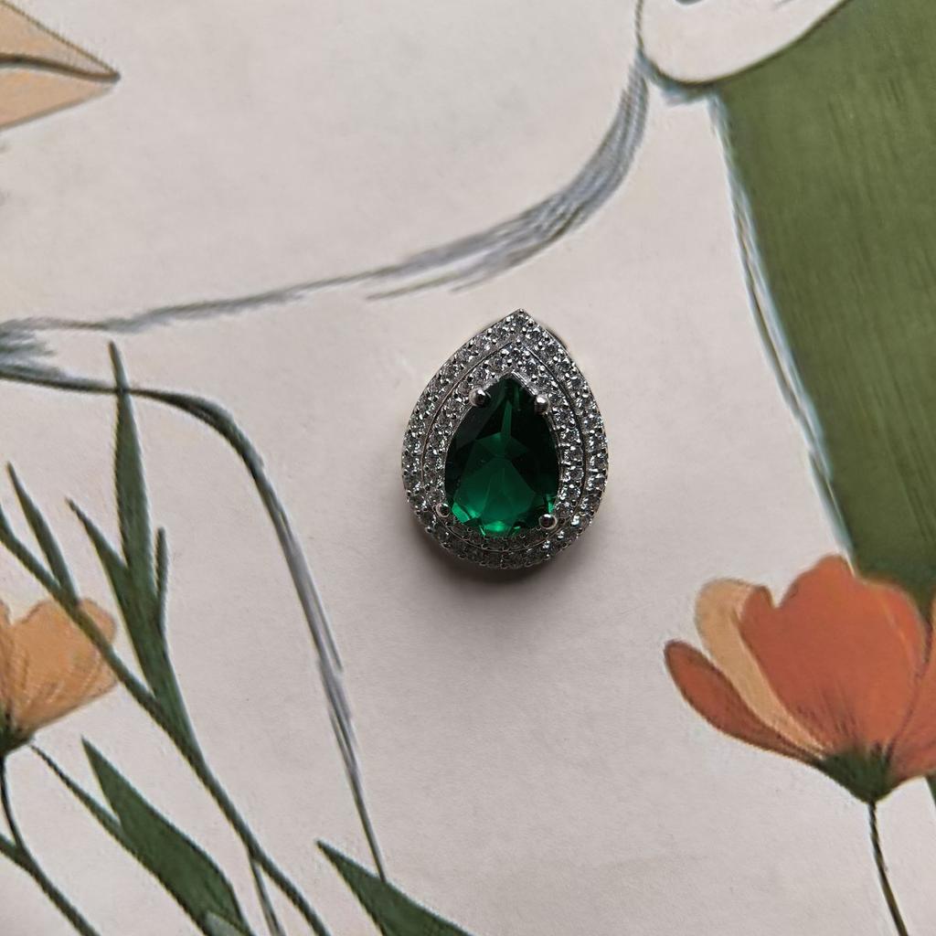 Серебряная подвеска с изумрудом nano 2.238ct (2197324)