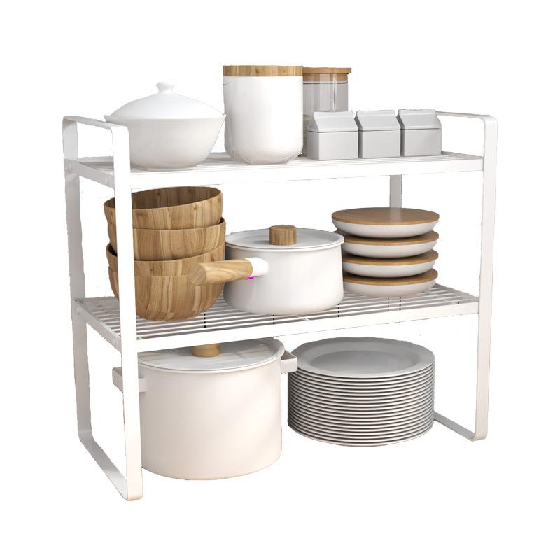 Kitchen Countertop Multi-functional Seasoning Plate Pot Rack Special Rack Baffle Rack In Cabinet Multi-layer Storage Rack