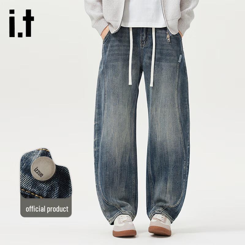 

Izzue Мужские джинсы из денима прямого кроя в стиле американского хай-стрит 2XL