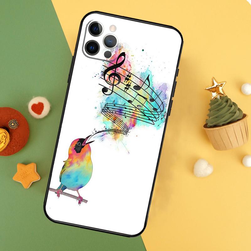 Musical Music Note Phone Case For iPhone 17 17Air 16 15 14 13 11 12 Pro Max 12 13 Mini 16E Shockproof Cover
