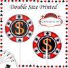 32pcs Casino Cupcake Toppers Casino Poker Theme Party Decorations for Las Vegas Casino Night Poker Events Birthday Supplies