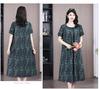 Summer 2026 Plus Size Cotton Silk Long Dress for Middle-Aged Women