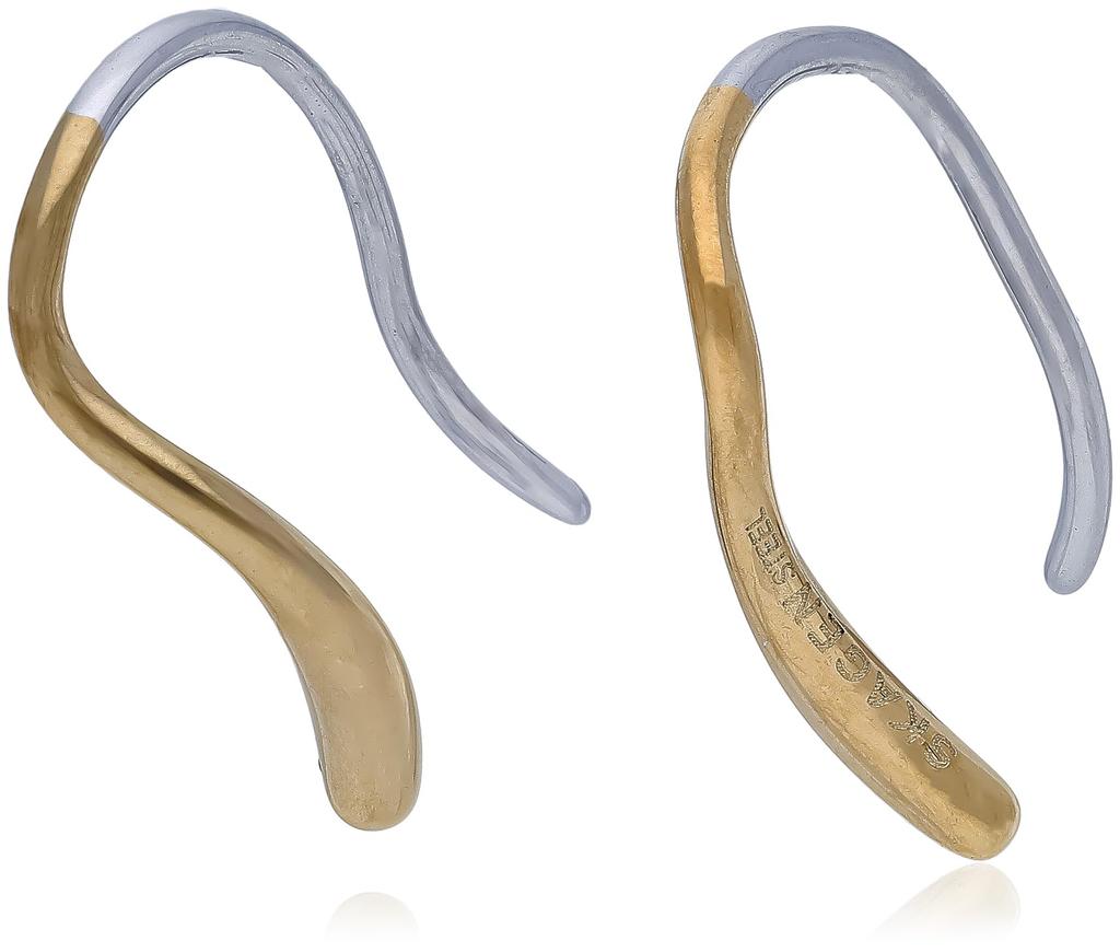 Skagen Women's ESSENTIAL WAVES Gold-Tone Stainless Steel Drop Earrings, SKJ1780710