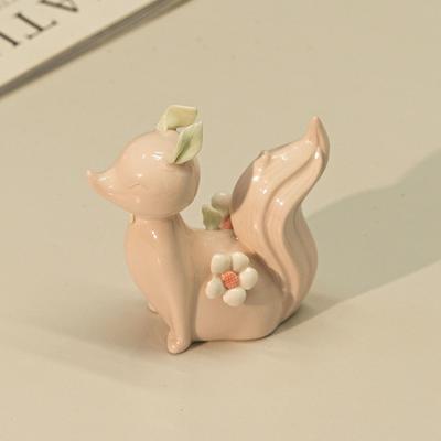 Chinese-style Ceramic Fox Ornaments, Home Decorations, Housewarming Gifts, Tabletops, Living Room Flower Arrangement Ornaments