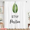 2pcs 2D Flat Printing Drapes Stay Positive Leaf Fabric Without Electricity Party Decorations Perfect for Room Decor Aesthetic
