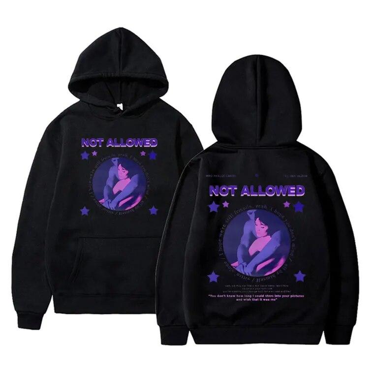 Dziewczyna z telewizji niedozwolona bluza z kapturem z nadrukiem French Exit Album bluza unisex ponadgabarytowa odzież uliczna unisex casualowe bluzy z kapturem bluzy z kapturem