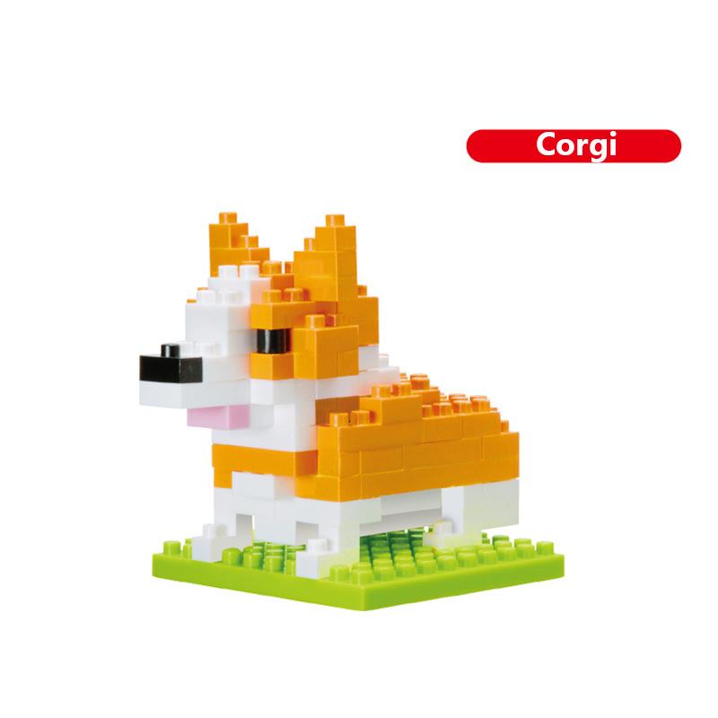 Mini Cartoon Animals Building Blocks 3D Dinosaur Giraffe Kangaroo Panda Diamond Miniature Figures Model Children Educational Toy