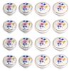8Pcs Ceramics Single Hole Round Knob European Orchids Furniture Drawer Knob For Cabinet Drawer Closet Dresser