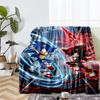 Sonic Theme Printed Blanket - Perfect for Couch, Bed, Travel & Outdoor Use | Machine Washable, Cozy & Durable.