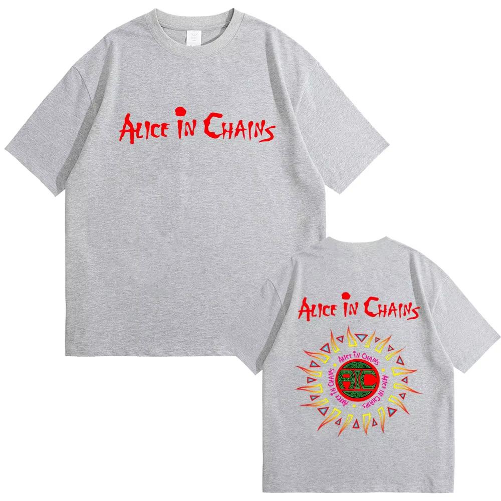 Rock Band Alice in Chains Grafik T-Shirts Herren Damen Gothic Punk T-Shirt Männlich Klassische Oversized T-Shirts Oberteile