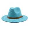 Men'S And Women'S Top Hat Flat Edge Straight Edge Suede With Accessories Woolen Jazz Hat