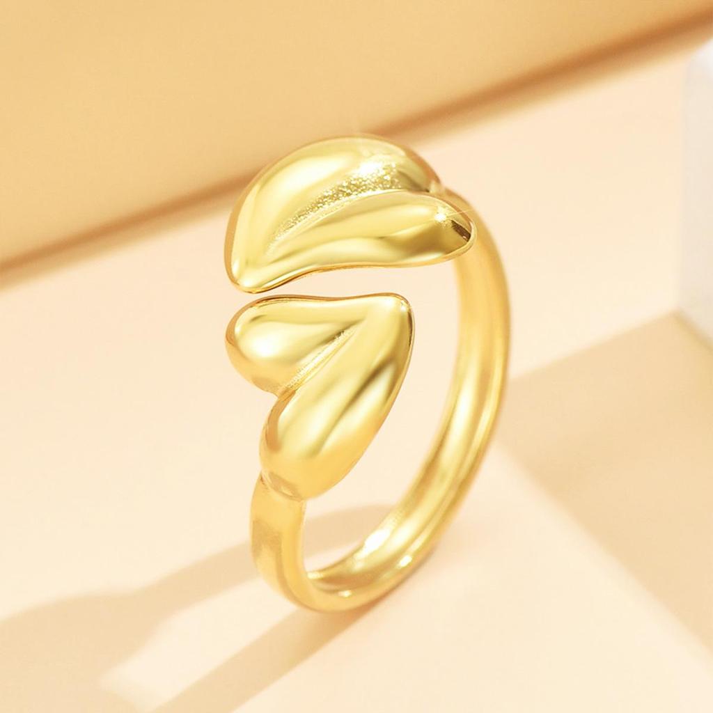 Stainless Steel Princess Style Heart Ring - Valentine's Day Gift for Women
