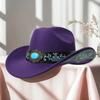 High-quality Woolen Jazz Top Hat, New Luxury European and American Style, Horseback Riding, Western Denim Hat, Male and Female Tide
