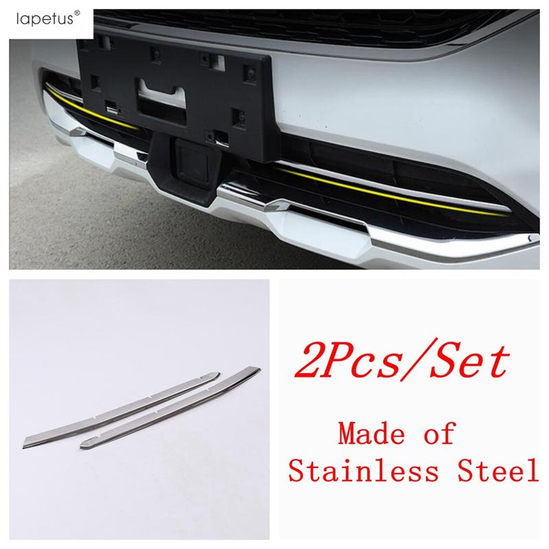Front Bumper Lower Bottom Grille Strip Protection Decoration Cover Trim Stainless Steel Accessories For Haval F7 F7X 2018 -