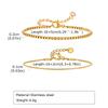 Stacking Bracelet, Gold Color Adjustable Link Chain Bracelet Set, Minimalist Women Waterproof Jewelry