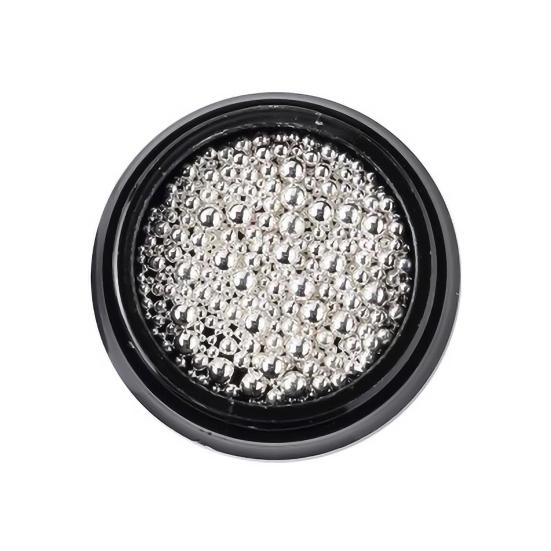 

3D металлические шарики металлические шарики для ногтей украшения DIY инструмент шпильки для ногтей аксессуары серебряный