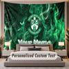 Custom Name Text Tapestry Hibernian FC Personalized Polyester Wall Tapestry For Bedroom And Room