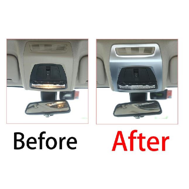 Fit For BMW 5 Series 2011-2017 Matte Silver Inner Front Reading Light Cover Trim