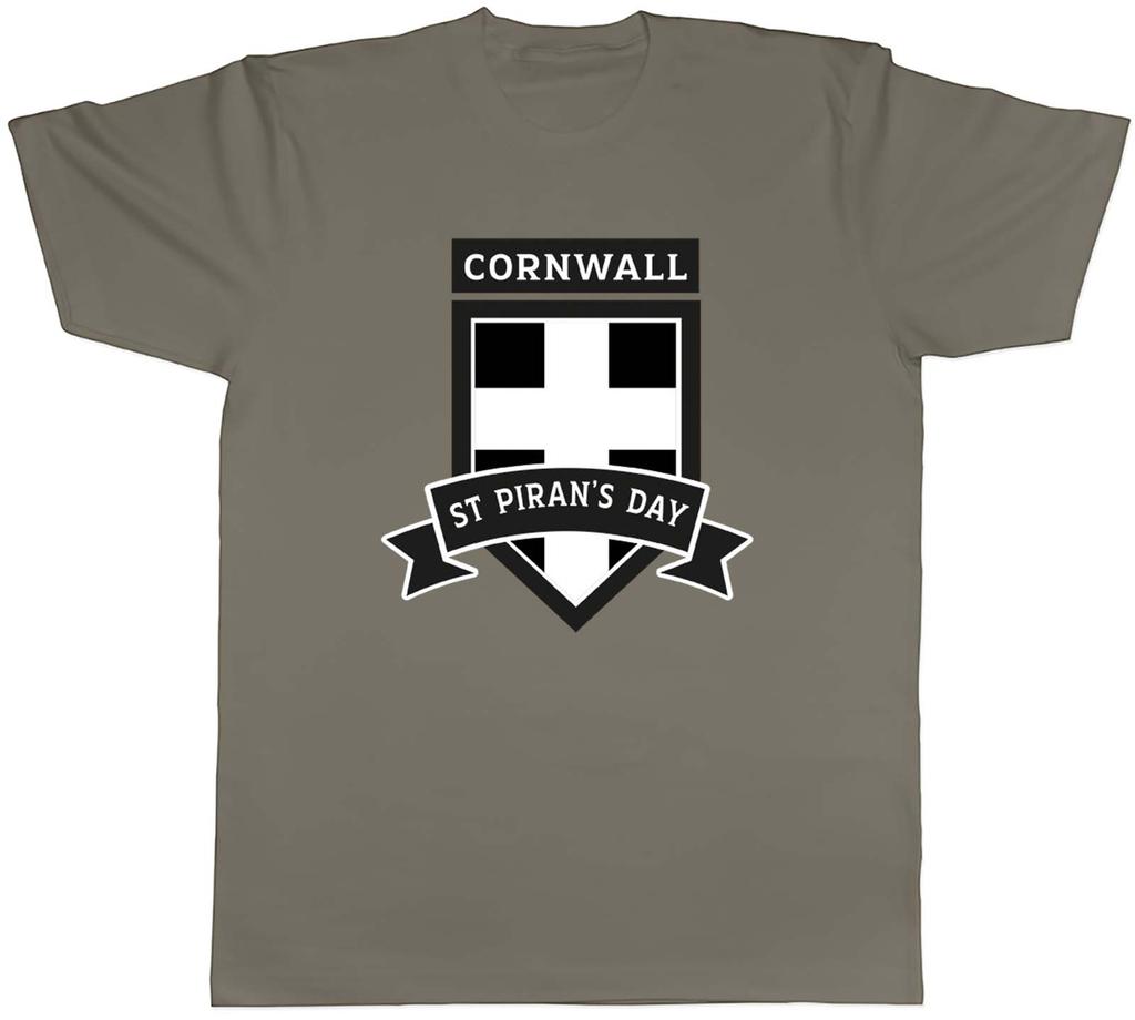 St Pirans Day Unisexs TShirt Cornwall Cornish Shield Unisex Tee Gift