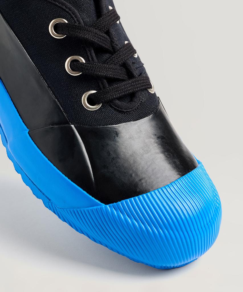 Novesta Gummi Low-Top-Sneaker Schwarz/Blau