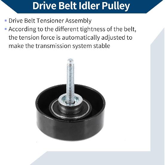 No.L32715940A/LFH115940A Drive Belt Idler Pulley for Mazda CX-7 2007-2012 for Mazda 5 2012-2017 Serpentine Tensioner Pulley Idler 1 Pc