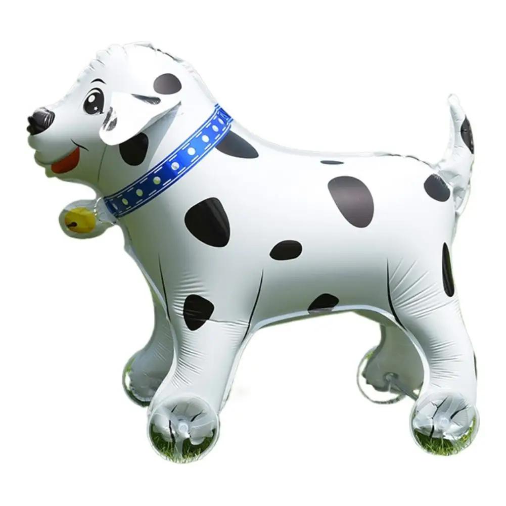 4D Dinosaur Dog Cat Standing Foil Balloons Animals Walking Balloon With Wheel for Kids Birthday Party Decoration Baby Showe B8E7