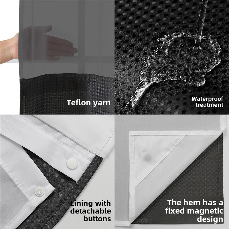 Dwuwarstwowa poliestrowa wodoodporna i odporna na pleśń tkanina łazienkowa zasłona prysznicowa