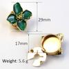Flower Enamel Flower Cufflinks DIY Sewing-free Cufflinks Button Cover Enamel Sewing Accessories Bling Cuff Links