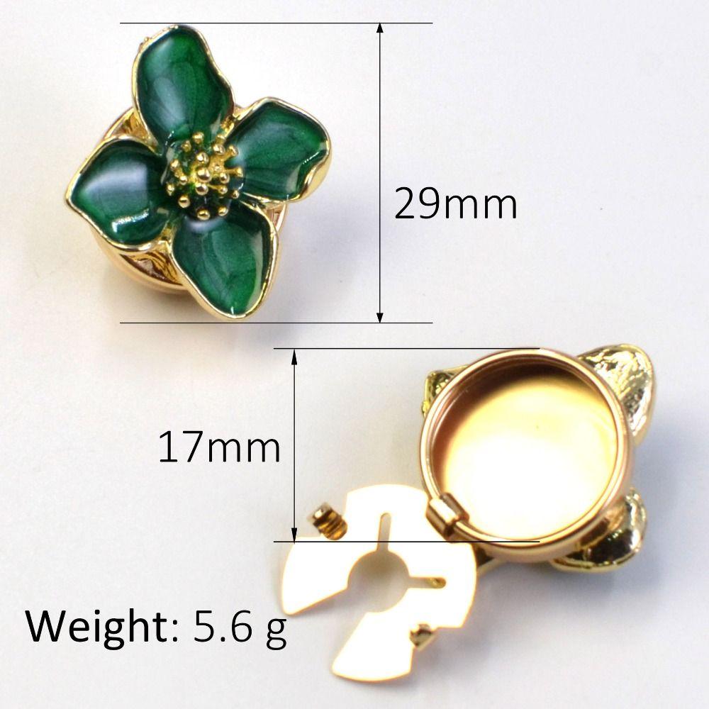 Flower Enamel Flower Cufflinks DIY Sewing-free Cufflinks Button Cover Enamel Sewing Accessories Bling Cuff Links