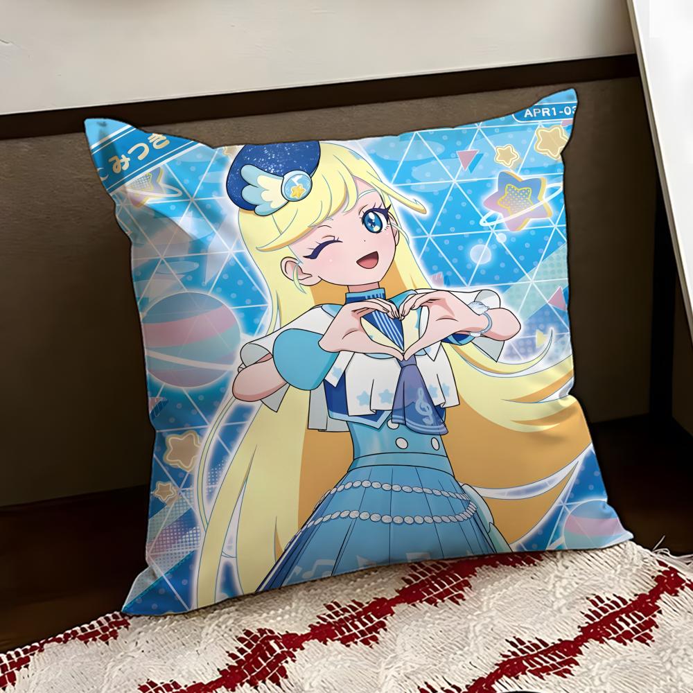 Cute Anime HHimitsu no AiPri Cushion Cover Reversible Soft Durable Pillow Cover Home  Car MultiScene Use for Daily Comfort