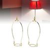 2Pcs   Lamp Shade Harps Holder Kit with E26 Light Base Metal Lampshades Holder for Table and Floor Lamps