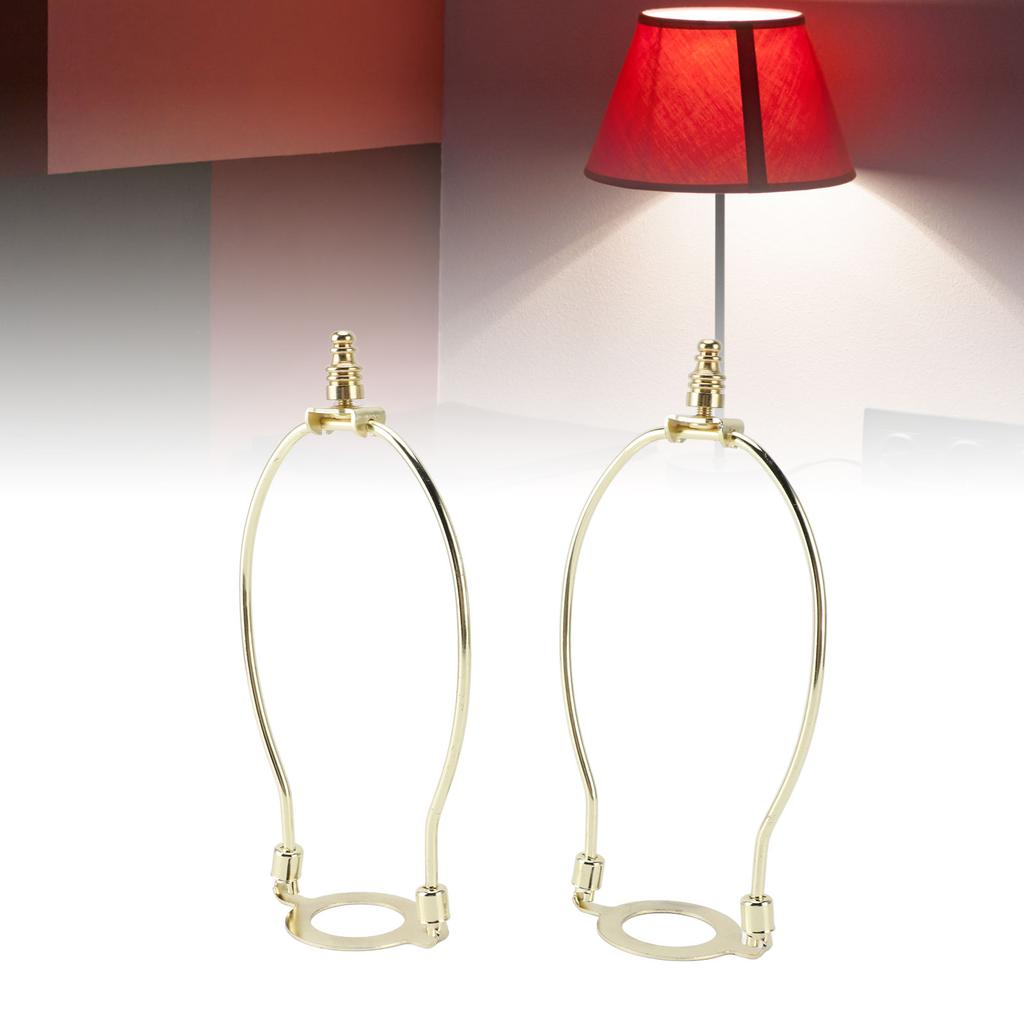 2Pcs   Lamp Shade Harps Holder Kit with E26 Light Base Metal Lampshades Holder for Table and Floor Lamps