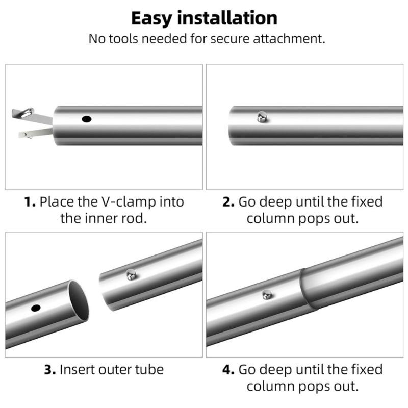 Heavy Duty V Shape Pool Clip Rustproof Stainless Steel Construction Strong Clamping Force Compatible With Skimmers Cleaners Garden Tool