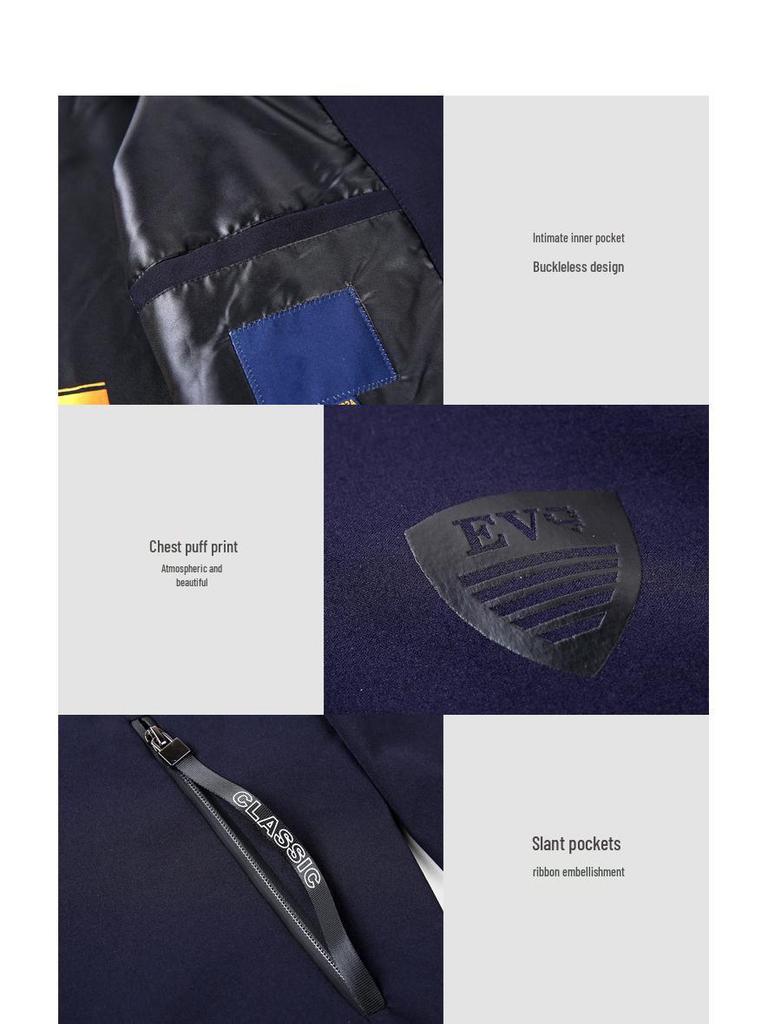 Men's Korean Style Casual Motorcycle Baseball Collar Jacket