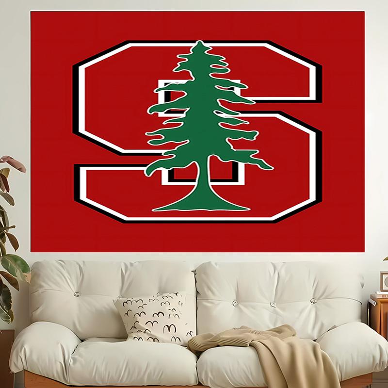 1pc Stanford Cardinal logo Tapestry, Living Room, Bedroom, Office, Party Decor, Ideal Festive Gift