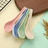 1pc Popular Wheat Straw Soup Spoon Long Handle Kids Soup Spoon Portable Tableware Eco Friendly Flatware Kitchen Tool