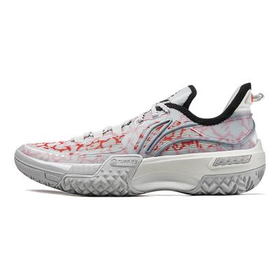 Li Ning Jiao Ao Gesmede Technologie Schokabsorptie Antislip Slijtvast Lichtgewicht Rebound Laag Uitgesneden Basketbalschoenen Heren sneaker Grijs ABFU019-10