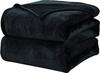Fleece Plaid Blanket - Wavve - Warm and Breathable Soft Microfiber - 150x200 - Black