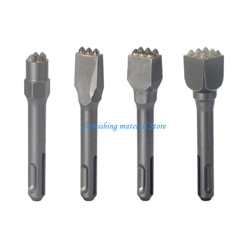 Y5GD Chiseling Hammers Bit Featuring Multiple Tooth Option 3/4/6/9 Teeth for Concrete Surfaces Treatments