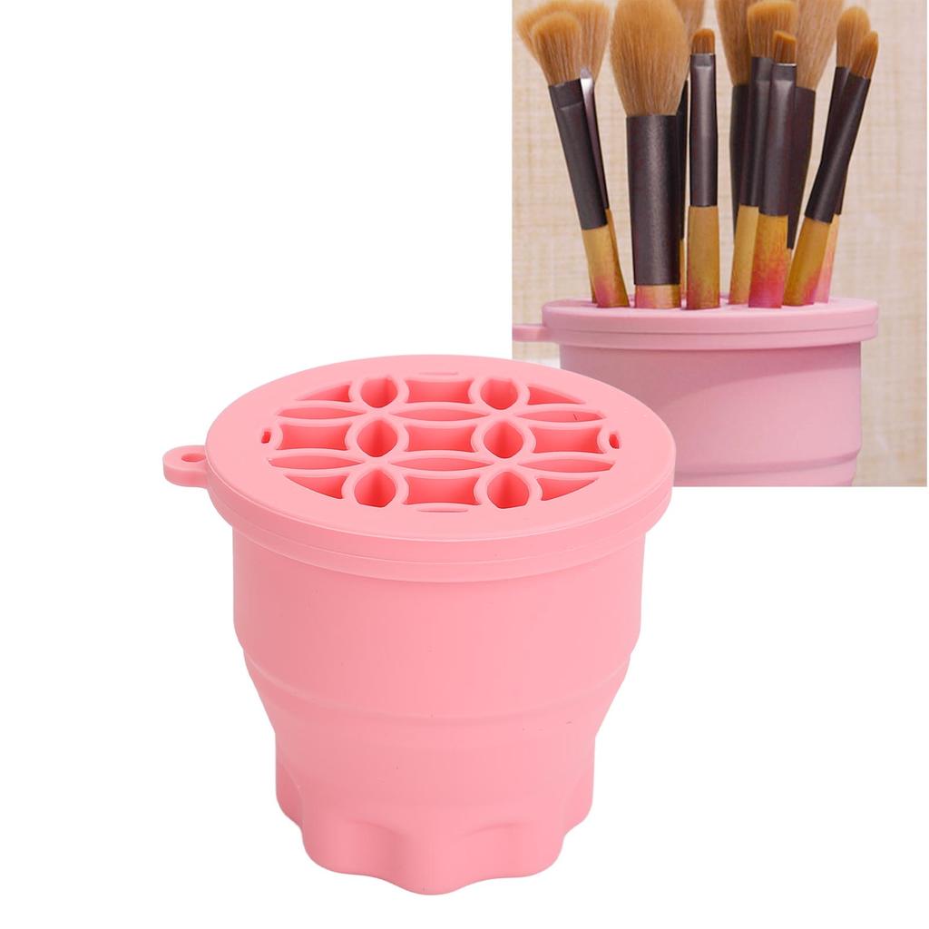 Makeup Brush Cleaner Cup Cosmetic Brush Cleaning Pad Drying Rack Silicone Scrubber Bowl Portable Washing Tool