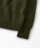 Outstanding Brushed Wool Round Neck Cardigan_Melange Olive