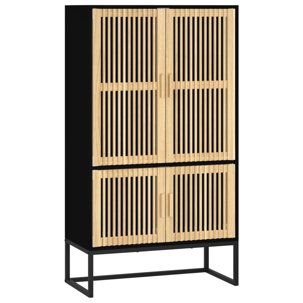 Highboard Black 70 X 35 X 125 Cm Particleboard