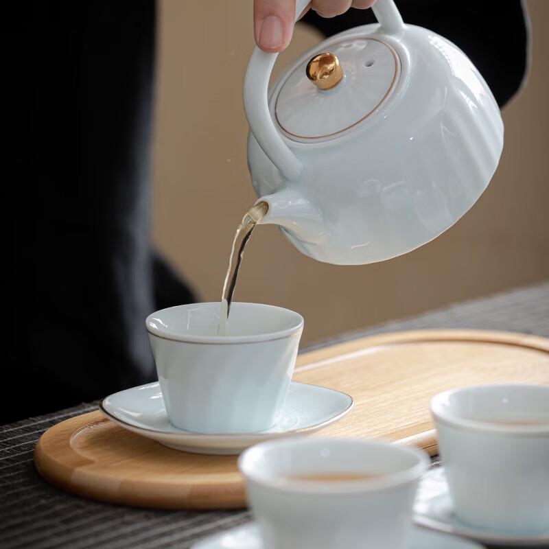 Changqi Pure White Porcelain Travel Tea Set