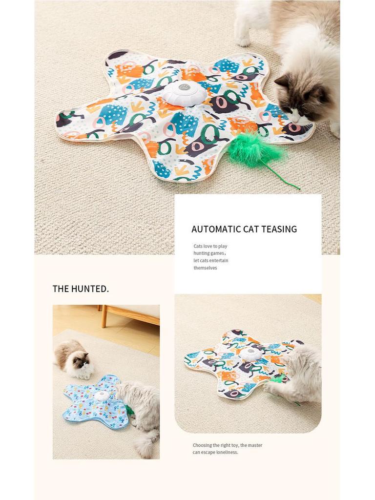 Automatyczna obrotowa zabawka dla kota: Piłka do samodycznej zabawy, do polowania i dekompresji