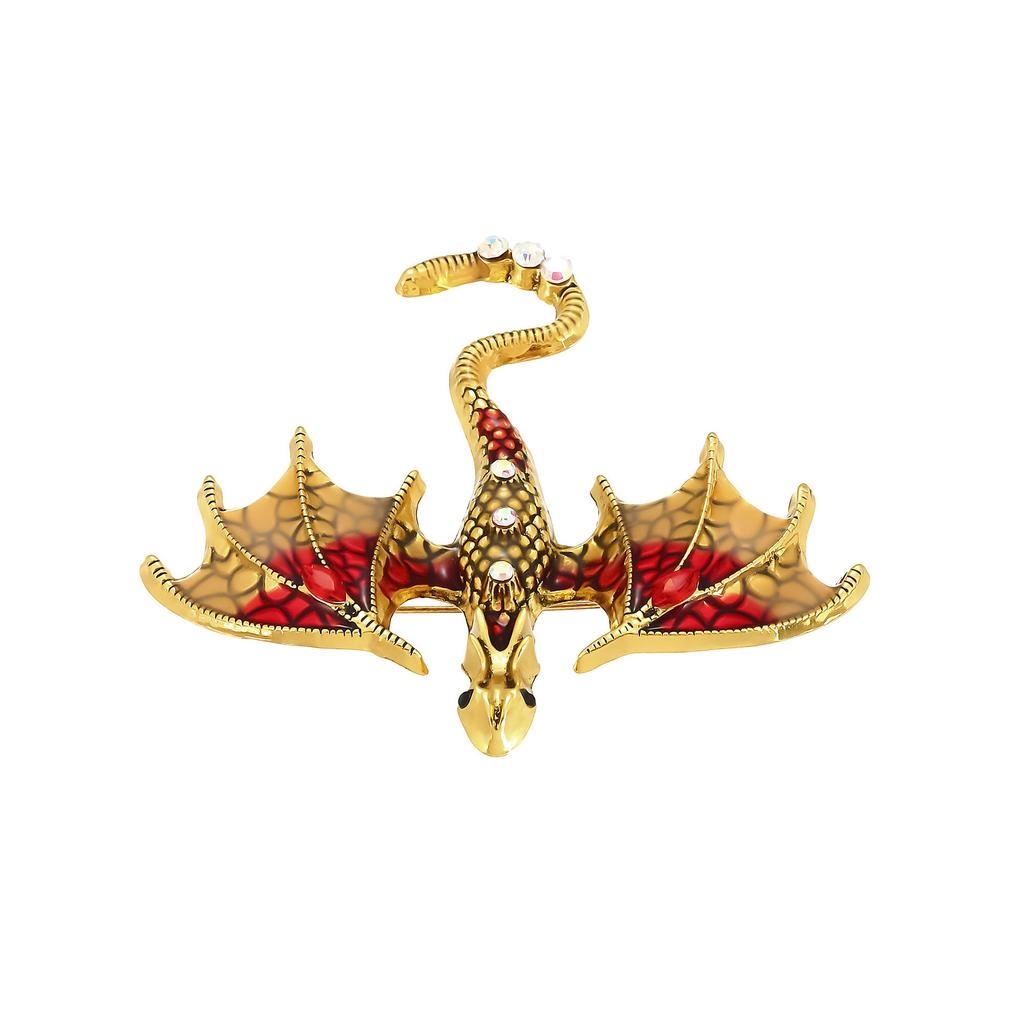 Personalized Animal Brooch Vintage Oil Dripping Dragon Accessories Brooch Pin