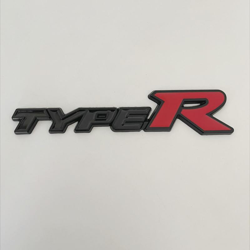 3D Metal Type R Logo Badge Car Front Grill Emblem For Honda Accord Civic FK2 FN2 EP3 Type S Type R Sticker Accessories