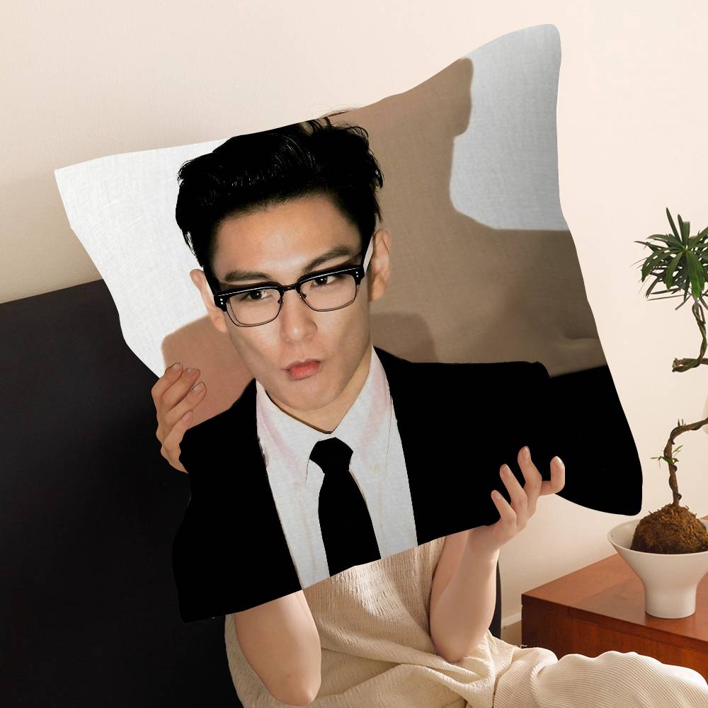 Korean Celebrity Singer T-TOP Pillow Cover Sofa Cushion Cover Home Room Decoration Children Gift