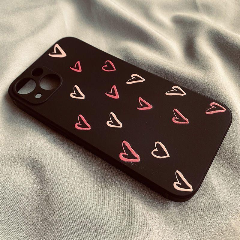 Red Pink Heart for Apple 17 Mobile Phone Case for IPhone16Pro Protective Case 15promax New for IPhone