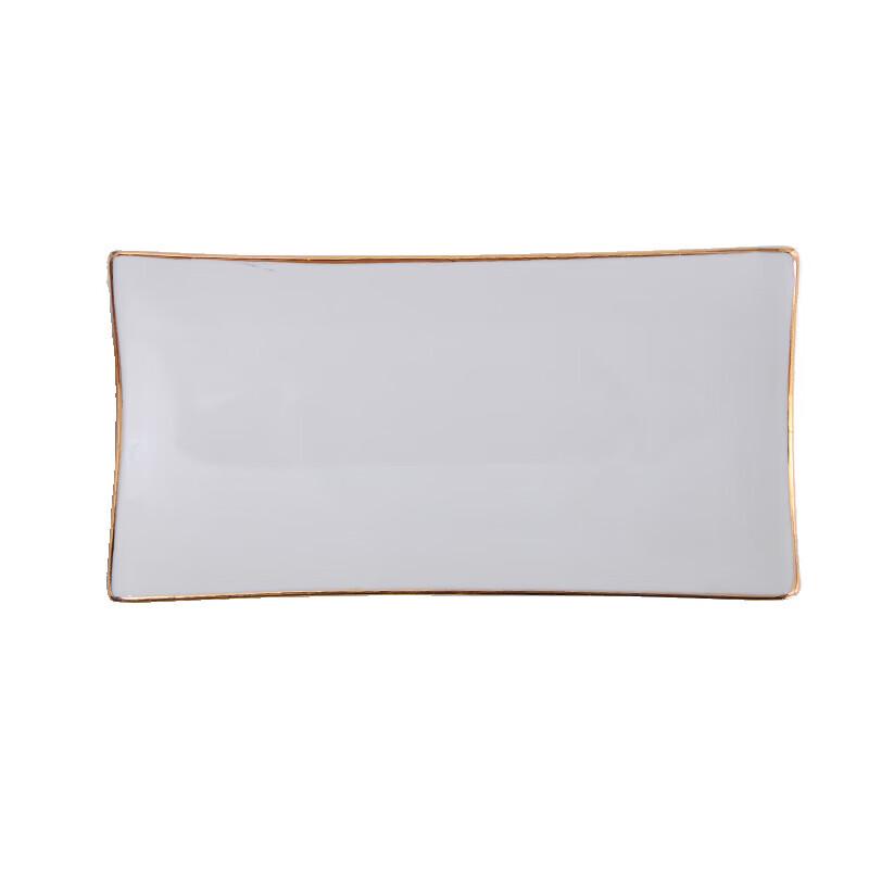 Ningzhao Gold Rim Ceramic Towel and Soap Dish